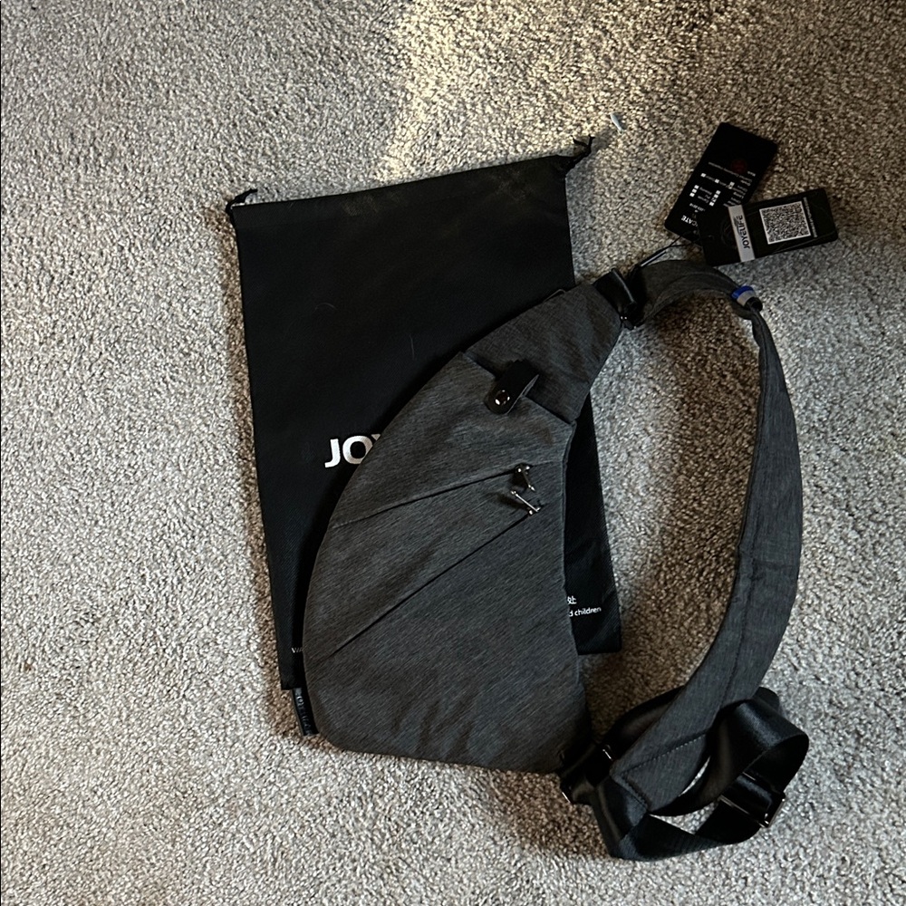 Charcoal Men's Belt Bag by